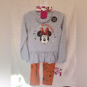 New Disney Junior Halloween Minnie Mouse 3 Piece Outfit